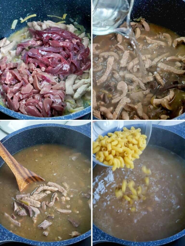 kapampangan batchoy in a pot