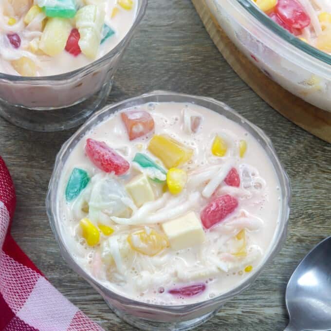 Buko Salad in serving bowls