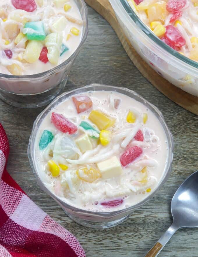 Buko Salad in serving bowls