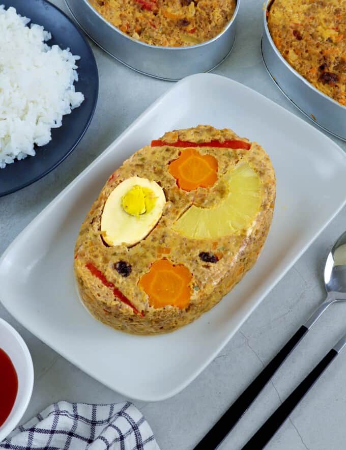 marikina meatloaf on a serving platter