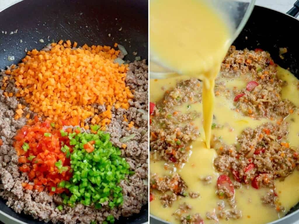 cooking everlasting mixture in a pan