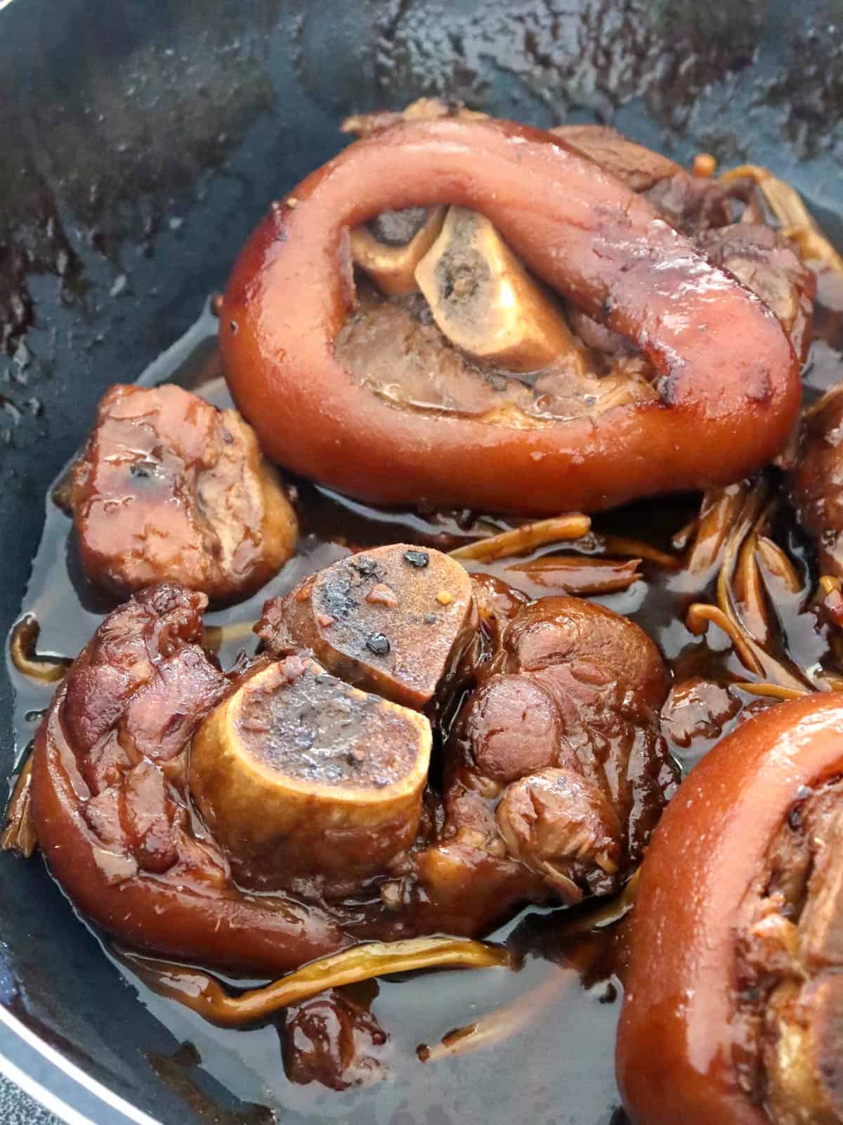 patang paksiw cooked in a pan