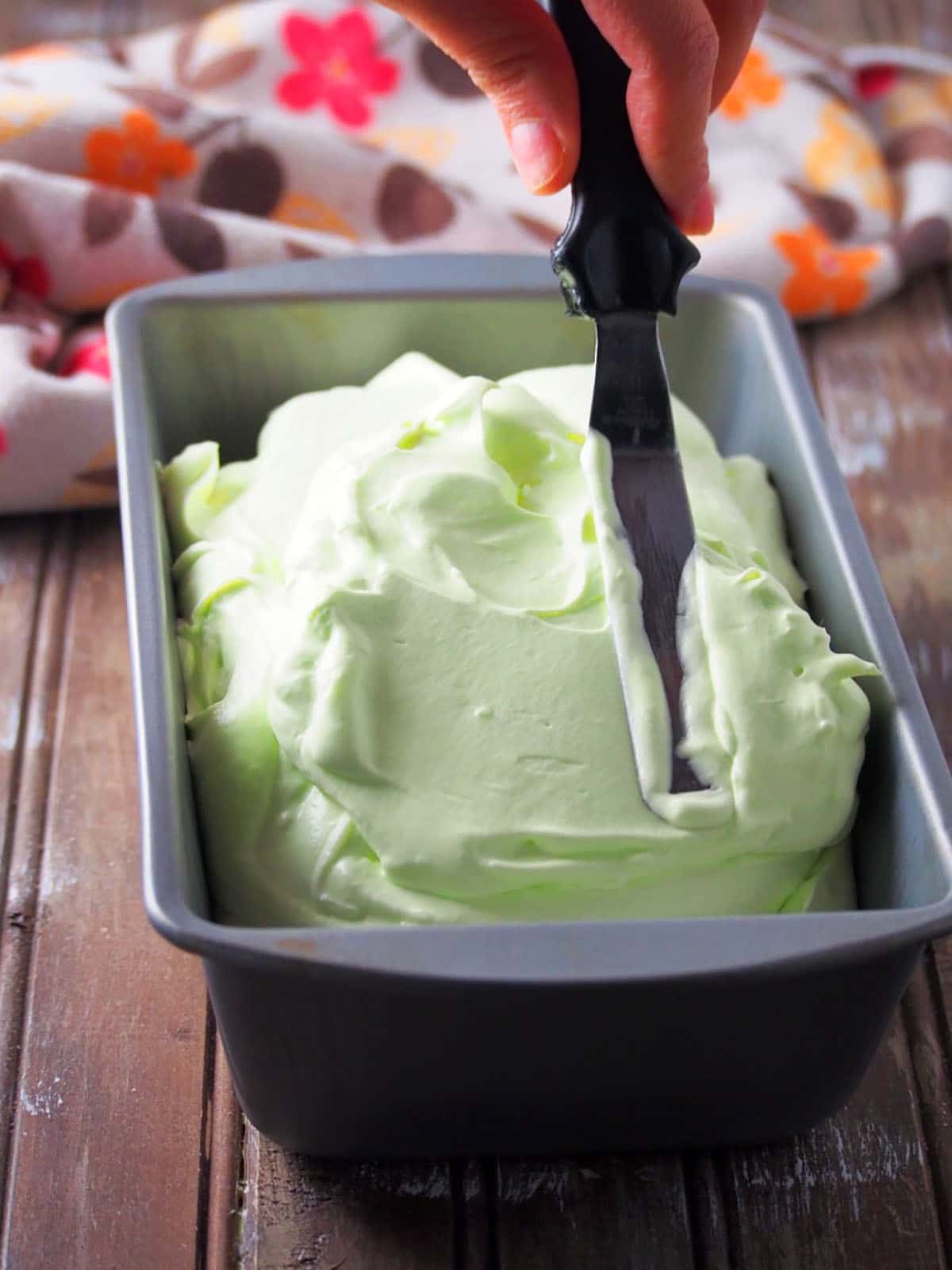 whipped cream with buko pandan flavor to make ice cream