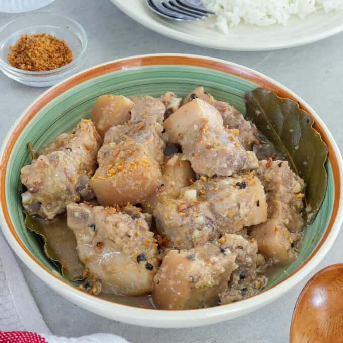 Adobong Puti in a serving bowl