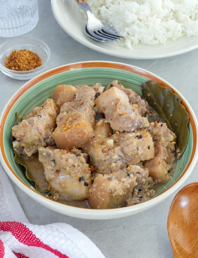 Adobong Puti in a serving bowl