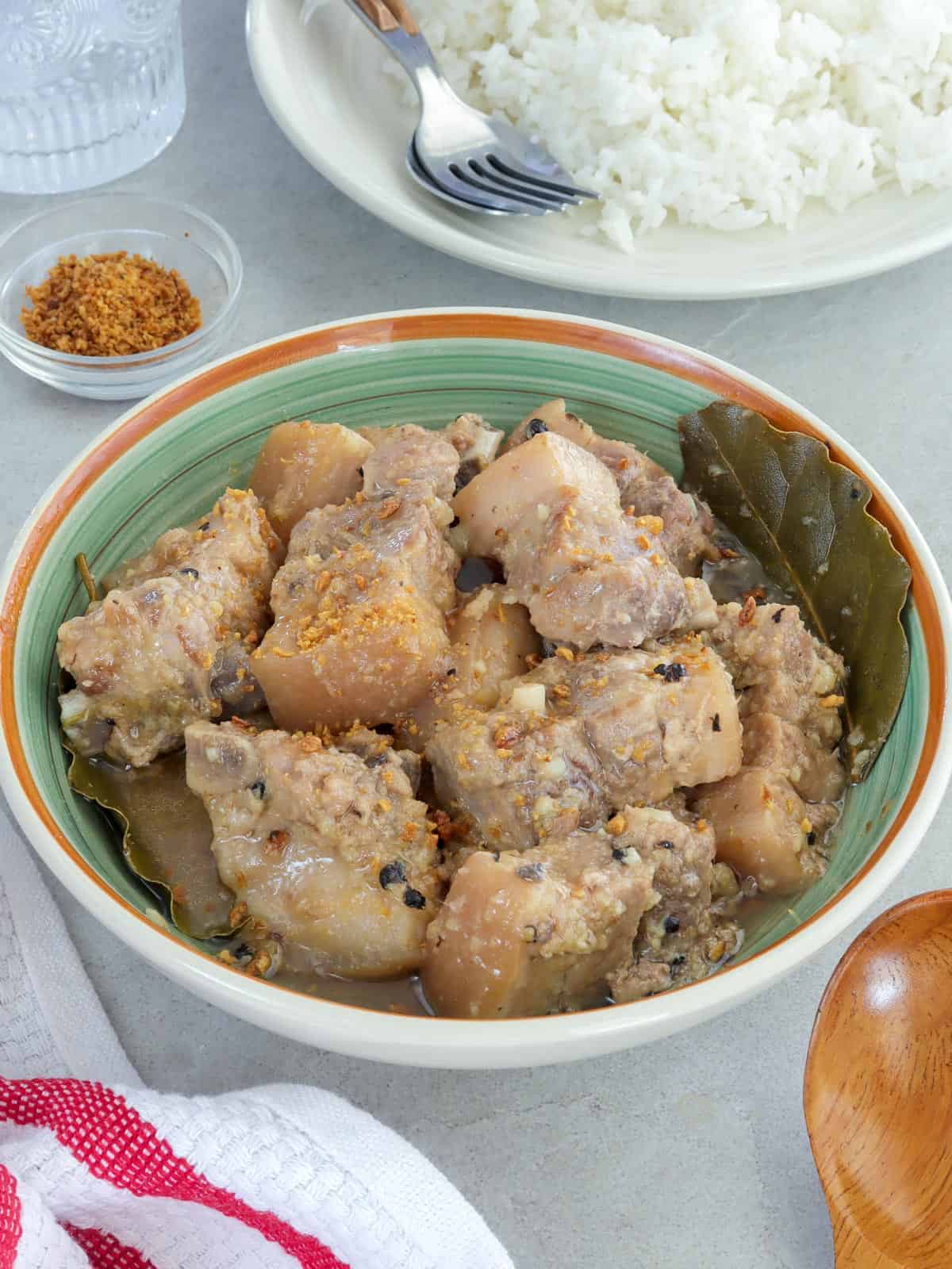 Adobong Puti in a serving bowl