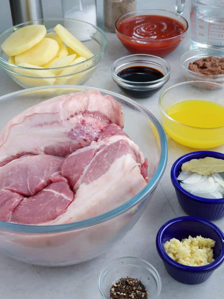 Kapampanganstyle Pork Asado with Potatoes Kawaling Pinoy