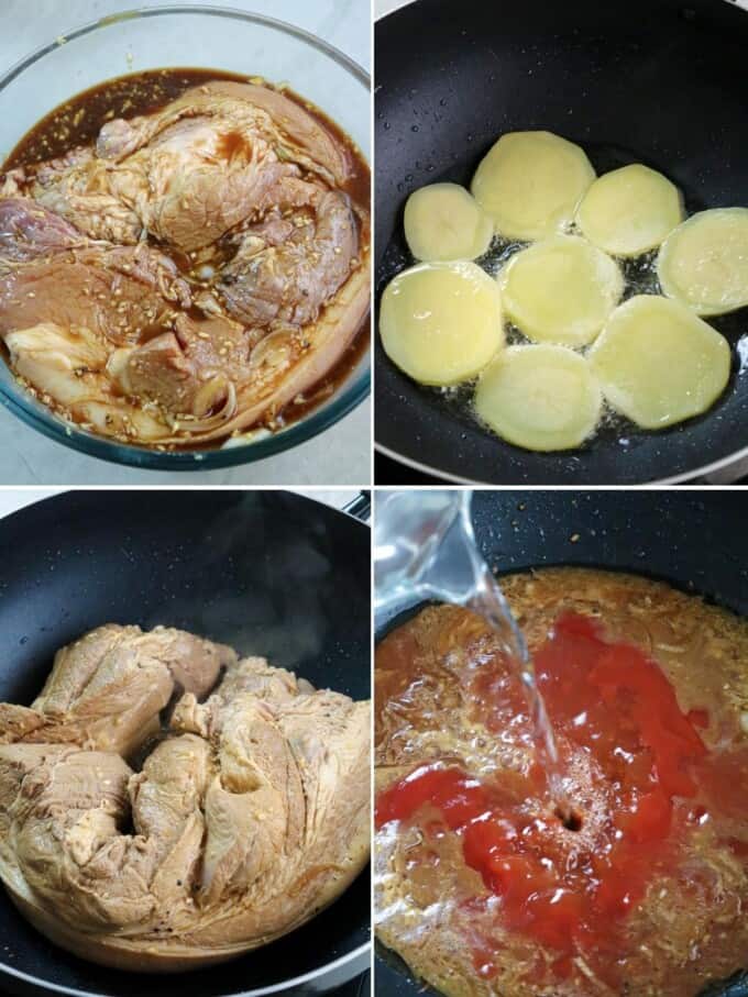 Kapampanganstyle Pork Asado with Potatoes Kawaling Pinoy
