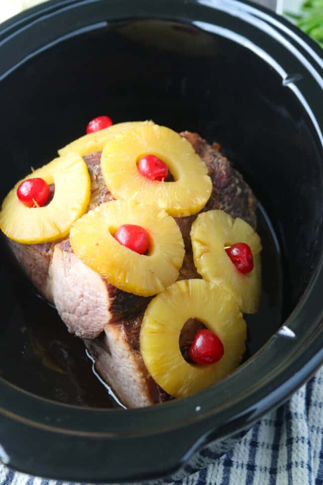 Slow Cooker Ham with Pineapple - Kawaling Pinoy