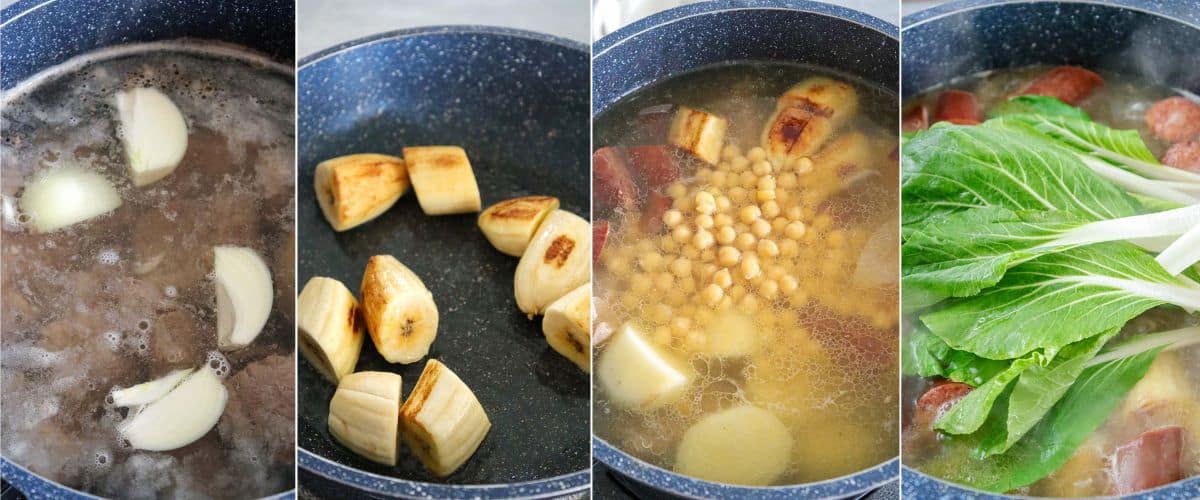 cooking Cocido-style Nilaga.