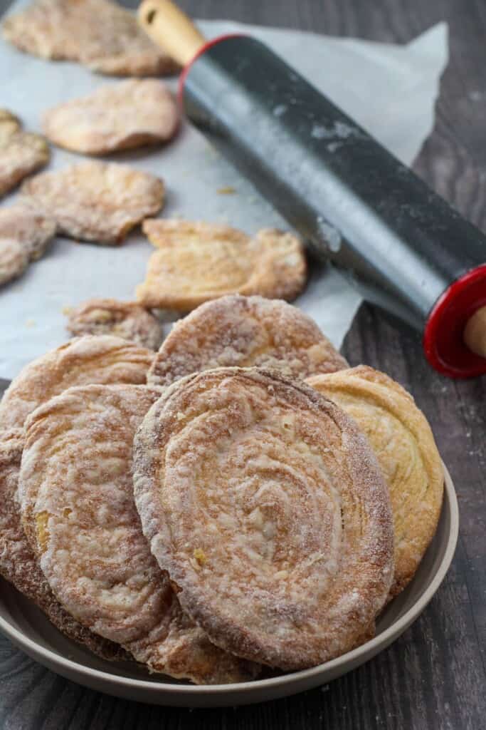 Filipino puff pastry cookies in a serving bowl