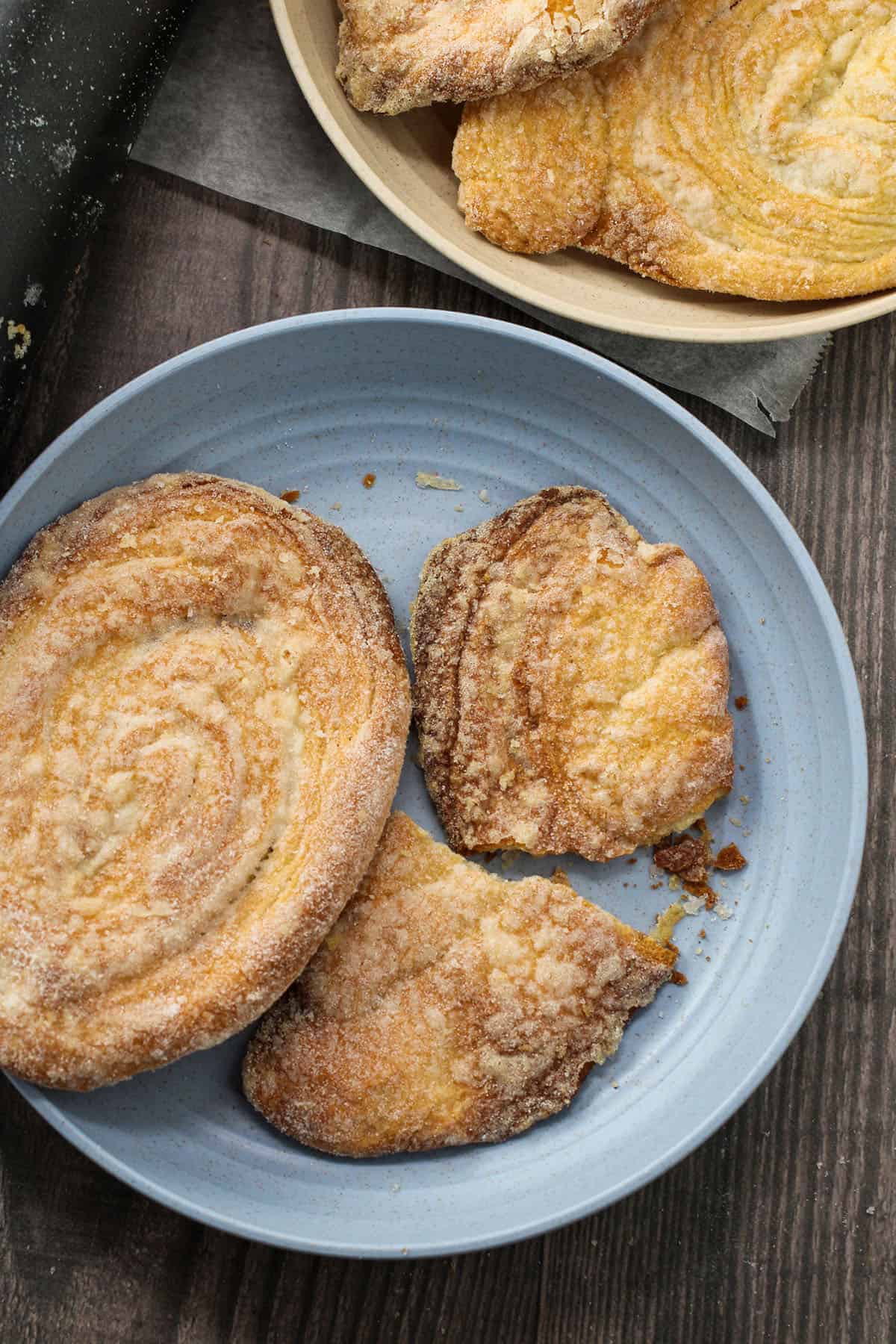 otap cookies on a blue plate