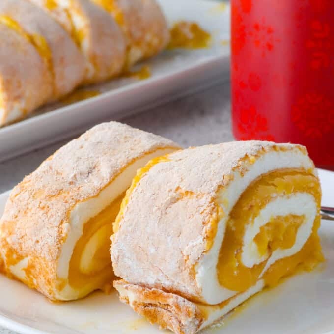 Brazo de Mercedes on a white plate.