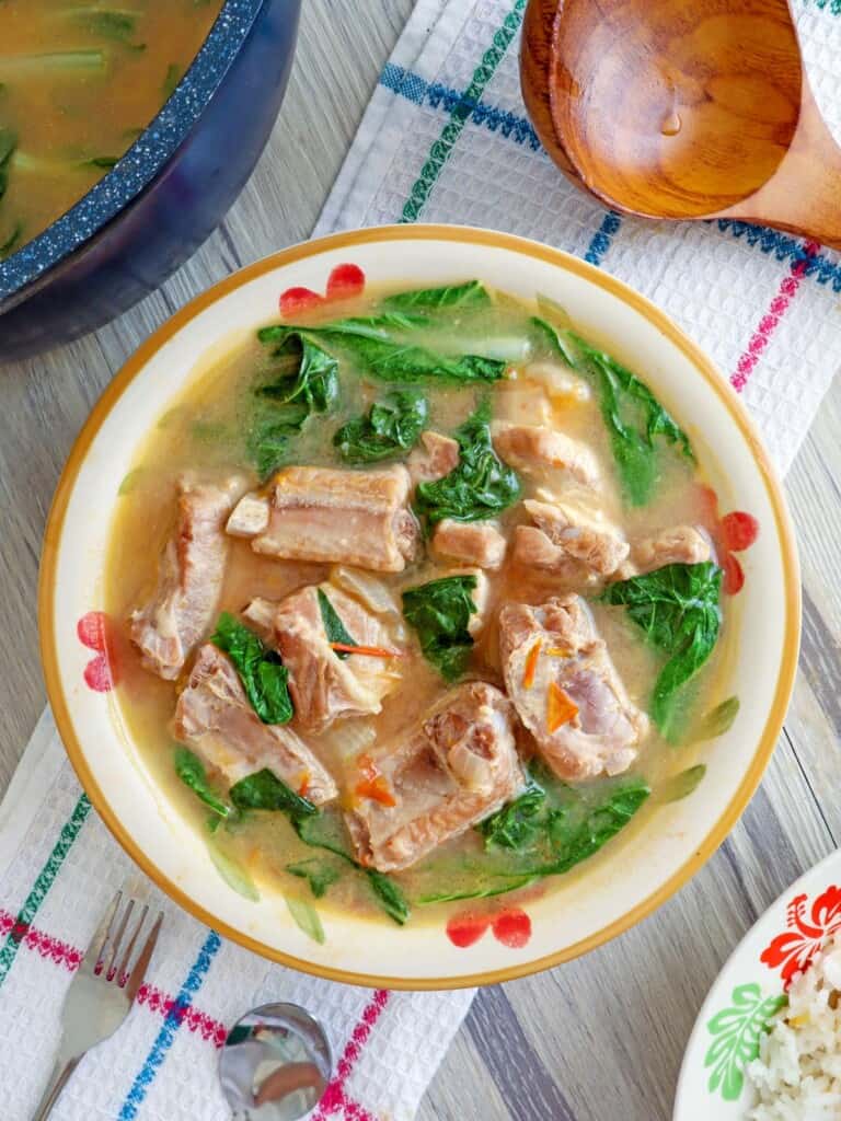 Kinamatisang Baboy in a serving bowl