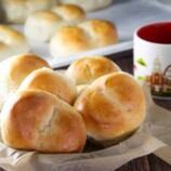 monay bread in a paper-lined basket