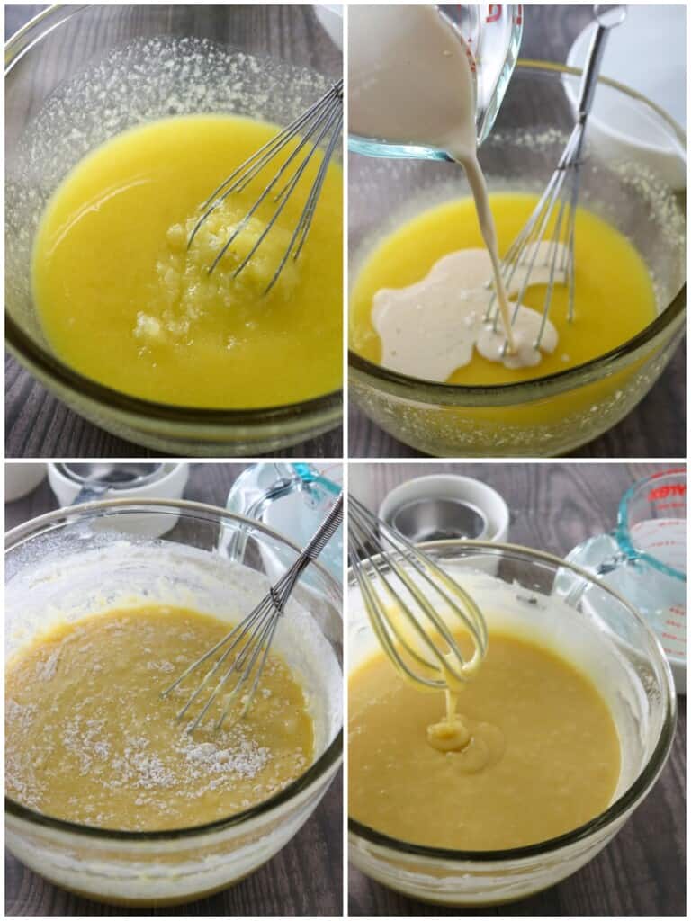 making torta mamon cake batter