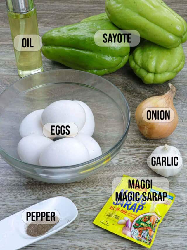 Chayote and Eggs Stir Fry - Kawaling Pinoy