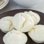 puto on a wooden serving plate.