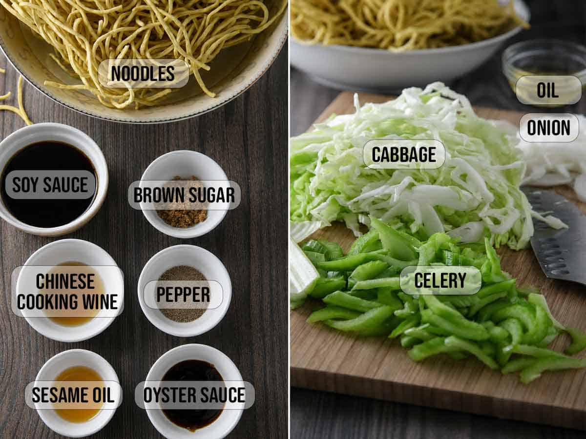 „Panda Express Chow Mein“ kopijavimo ingredientai.